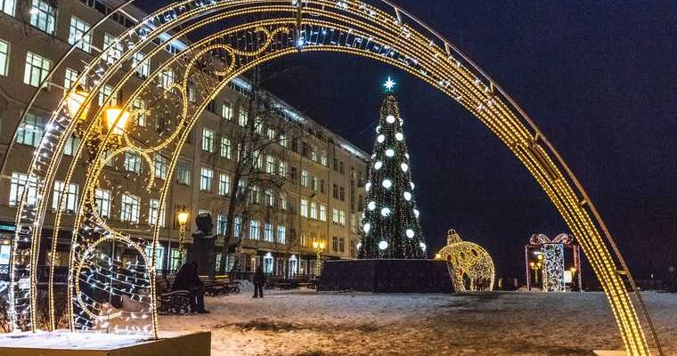 строительство ледового городка на эспланаде Пермь